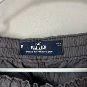 Hollister Charcoal Adjustable-Rise Baggy Pants